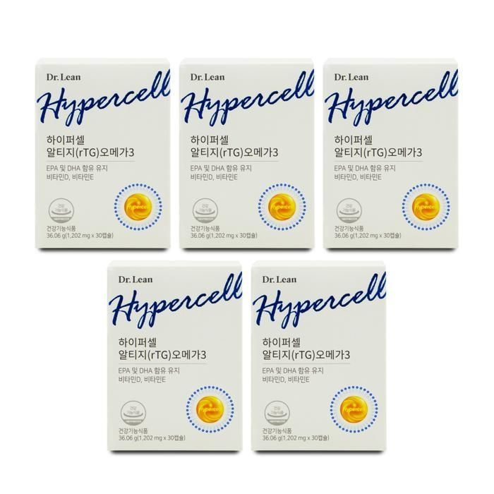 [오늘출발] [닥터린]  닥터린 하이퍼셀 알티지(rTG) 오메가3 1202mg x 30캡슐 X 5박스 I