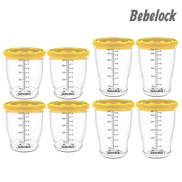 베베락 엘파 밀폐 이유식용기 240ml(4P)+280ml(4P)