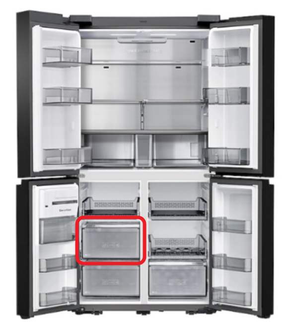 삼성 정품 삼성 냉장고 선반 <b>RF85A9131AP</b> 왼쪽 냉동실 밑에서 두번째 서랍 박스