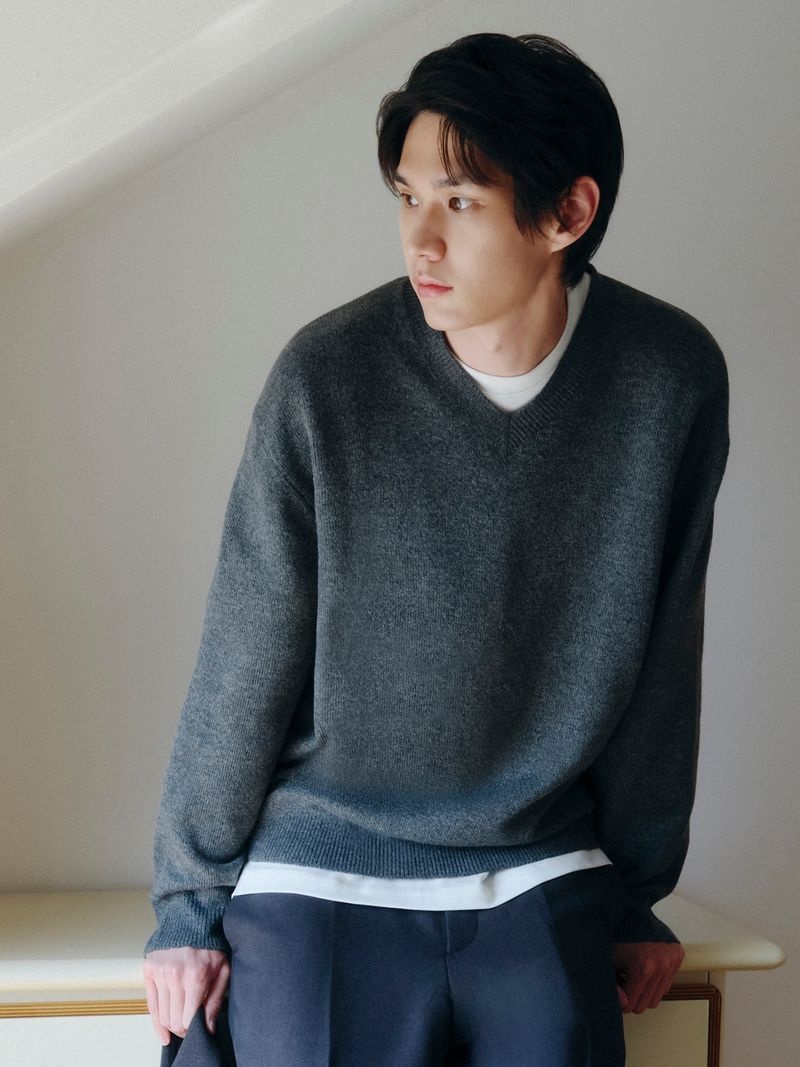 매장정품 TOPTEN 탑텐 남성 커스터드얀 브이넥 스웨터_MSG4ER1400 MSG4ER1400 2122207