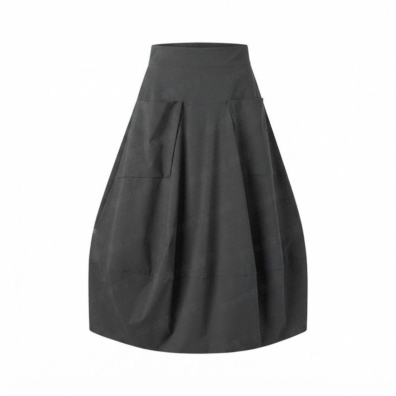 안지크 심플 포켓 벌룬 롱스커트 AK3SK5310 876671