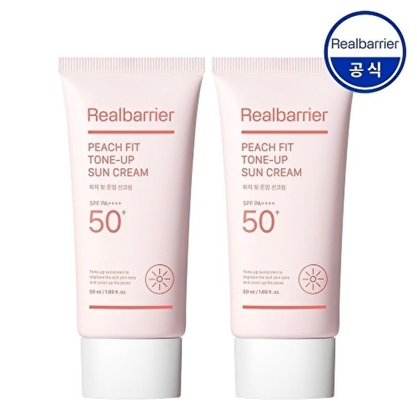 [리얼베리어]피치 핏 톤업 선크림 SPF 50+ PA++++ 50mlx2개