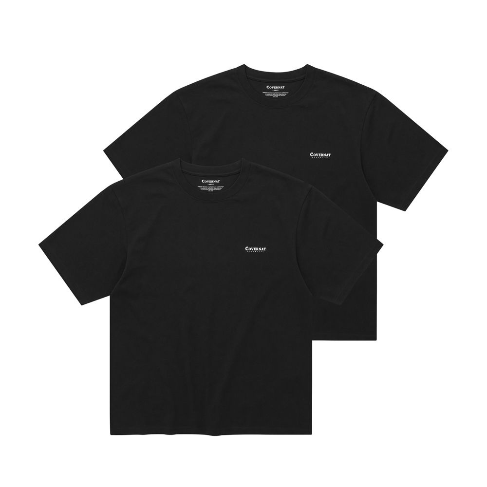 커버낫 쿨 코튼 2-PACK 티셔츠 뉴블랙