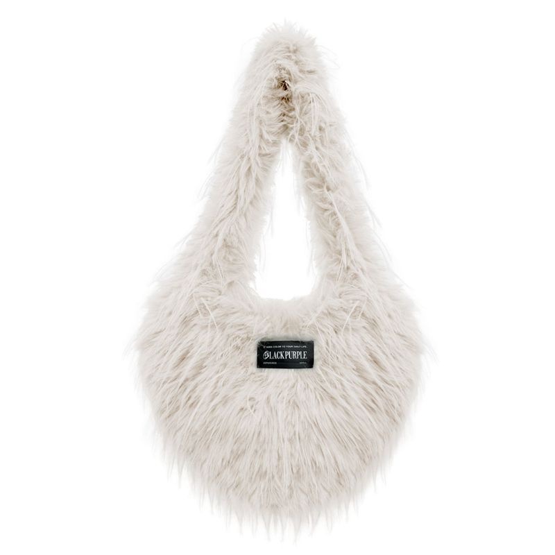 블랙 퍼플 BLACK PURPLE Pug Bag White BP24FWBAG03_WH 3664578