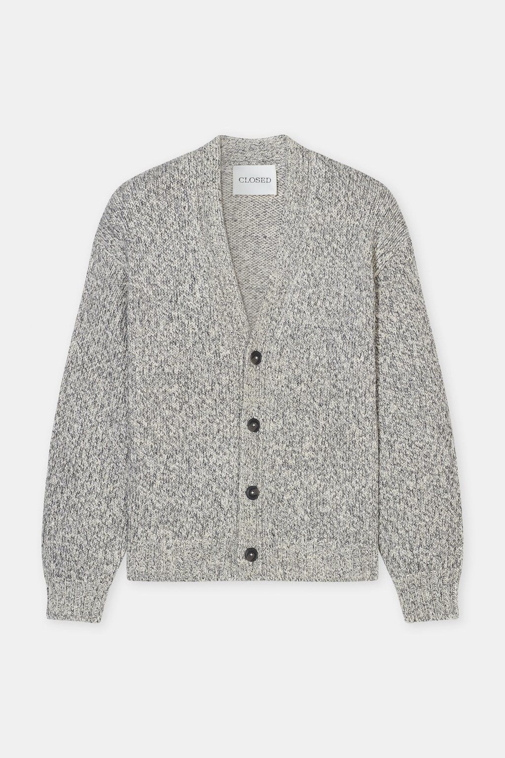 클로즈드 [해외] 클로즈드 브이넥 레귤러핏 코튼 가디건 C86104-95L-M8-160 MUSHROOM GREY