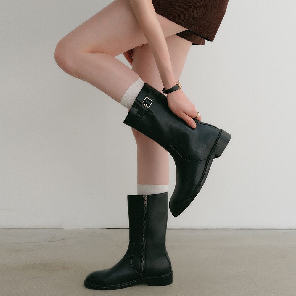 [룩캐스트] 레베카 미들부츠_블랙 / REBECCA MIDDLE BOOTS_BLACK