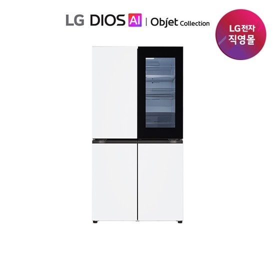 LG 디오스 AI 오브제 노크온 5도어 원매직 냉장고_T876MQQ412