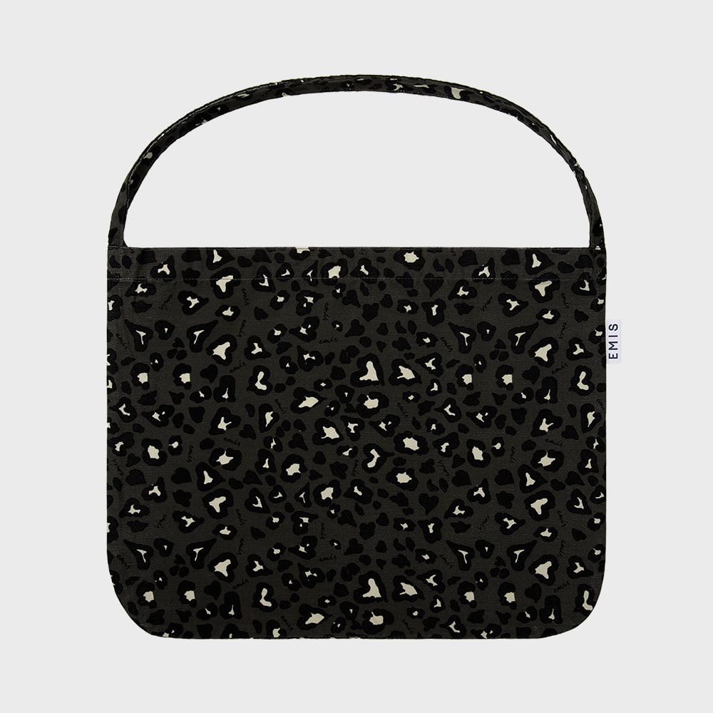 이미스 CORDUROY EMIS LEOPARD ECO BAG-DARK GRAY