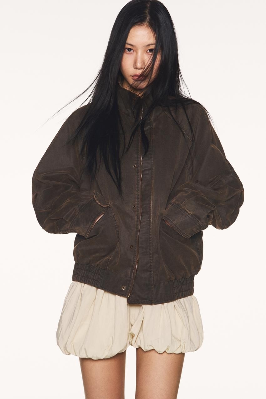 [국내] 자라 ZARA 포켓 면 혼방 재킷 - 다크 샌드 5063/840/709 5400955