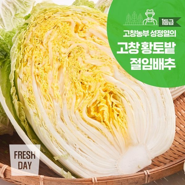 프레시데이 [하프클럽]정성가득 고창 황토밭 김장 절임배추 20kg