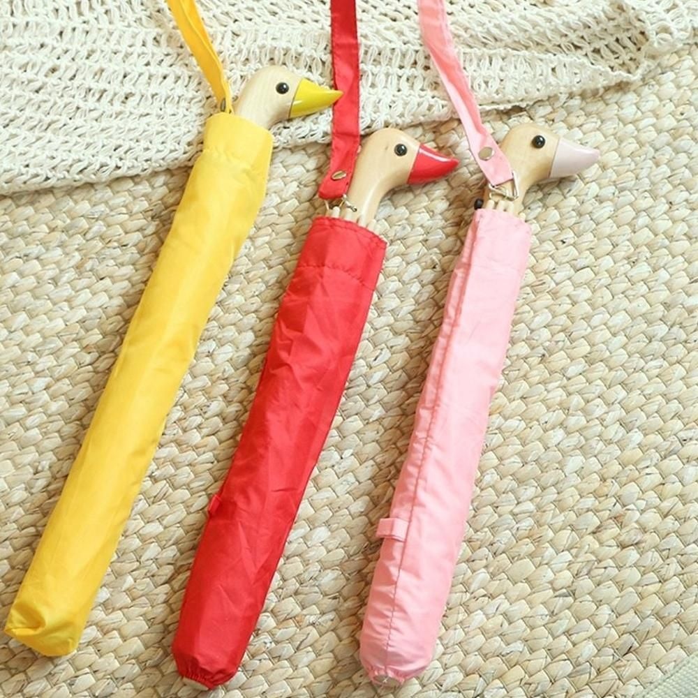 ShenzhenProductsCompany 특이한 오리 우산 3색 귀여운 더키 접이식 자동 InWD7C384 2단 자동우산