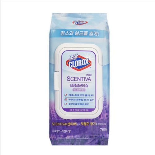 유한양행 유한크로락스 유한크로락스 센티바 청소세정티슈 프로방스 라벤더 76매(nonRRP) [W_A521097]