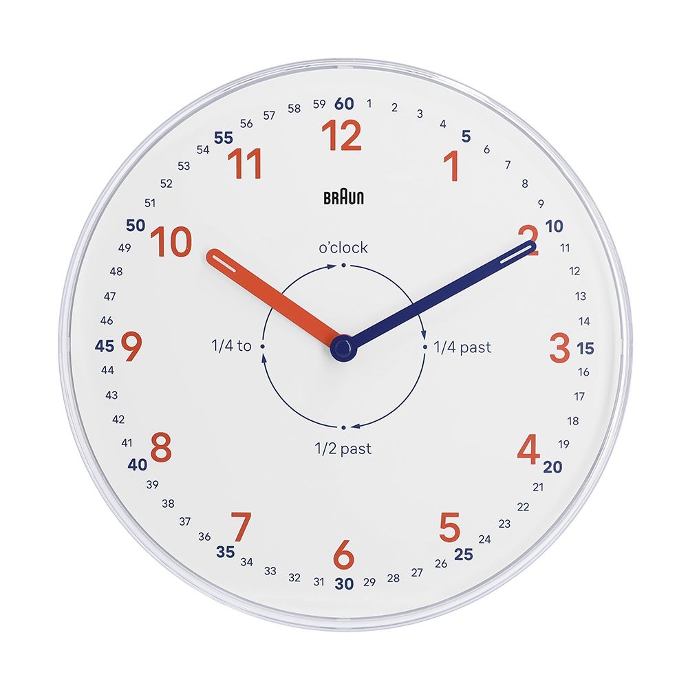 브라운 BRAUN BC26TW 타임 티처 저소음 공용 벽시계