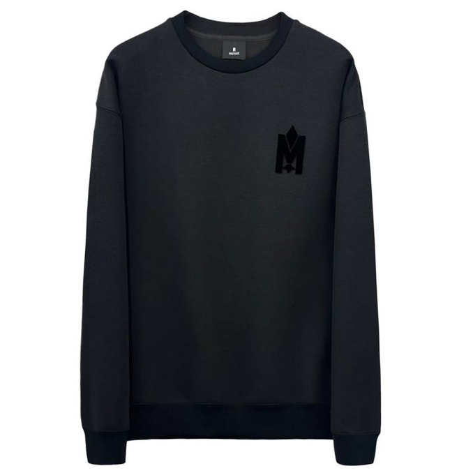 맥케이지 맥스-VT 로고 맨투맨 티셔츠 남성 블랙 MAX-VT