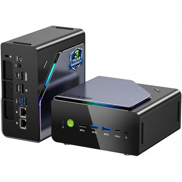 GMKtec [해외] GMKtec K12 게이밍 미니 PC OcuLink AMD Ryzen 7 H255 8745HS 업그레이드 32GB DDR5 RAM 512GB SSD 데스크탑 컴퓨터 Radeon 780M 그래픽