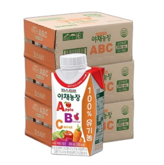 [롯데백화점] 파스퇴르 야채농장 ABC주스 200ml*60입