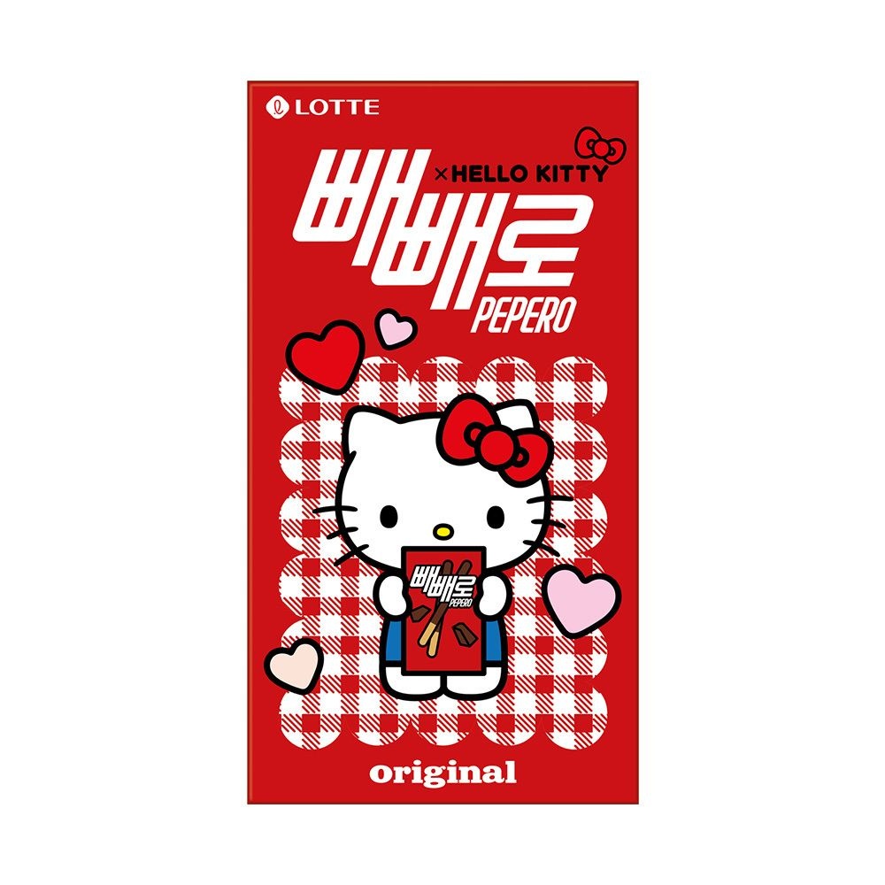 [롯데백화점] 롯데웰푸드 산리오 캐릭터  헬로키티 초코8입 빼빼로 x1개