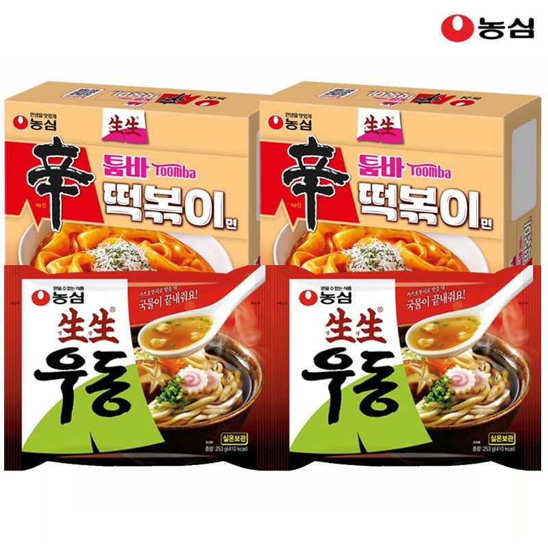 [온쇼페]농심 신제품 툼바 떡볶이면 16봉 / 농심 생생우동 16봉