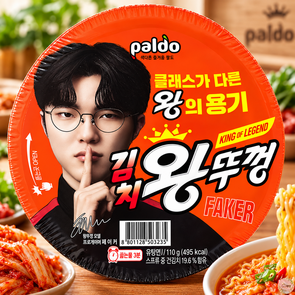 팔도 김치 왕뚜껑 110g 18개입 / 컵라면
