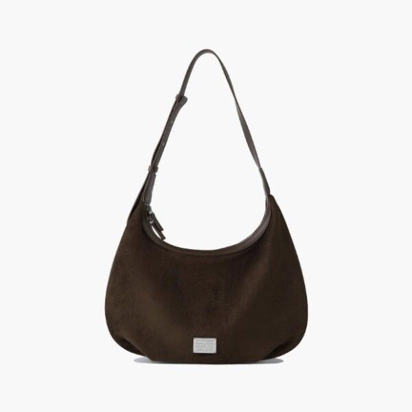 마리떼프랑소와저버 [MARITHE FRANCOIS GIRBAUD] 마리떼프랑소와크로스백 TQK MFG45FBG112BRW CLASSIC LOGO ROUND SUEDE SHOULDER BAG brown