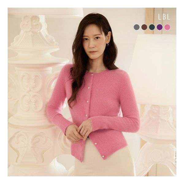 엘비엘 [LBL] 26FW 퓨어라쿤100 주얼버튼 가디건