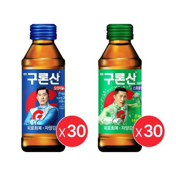 코카콜라 구론산 오리지날액 150ml 30개+스파클링 30병분리