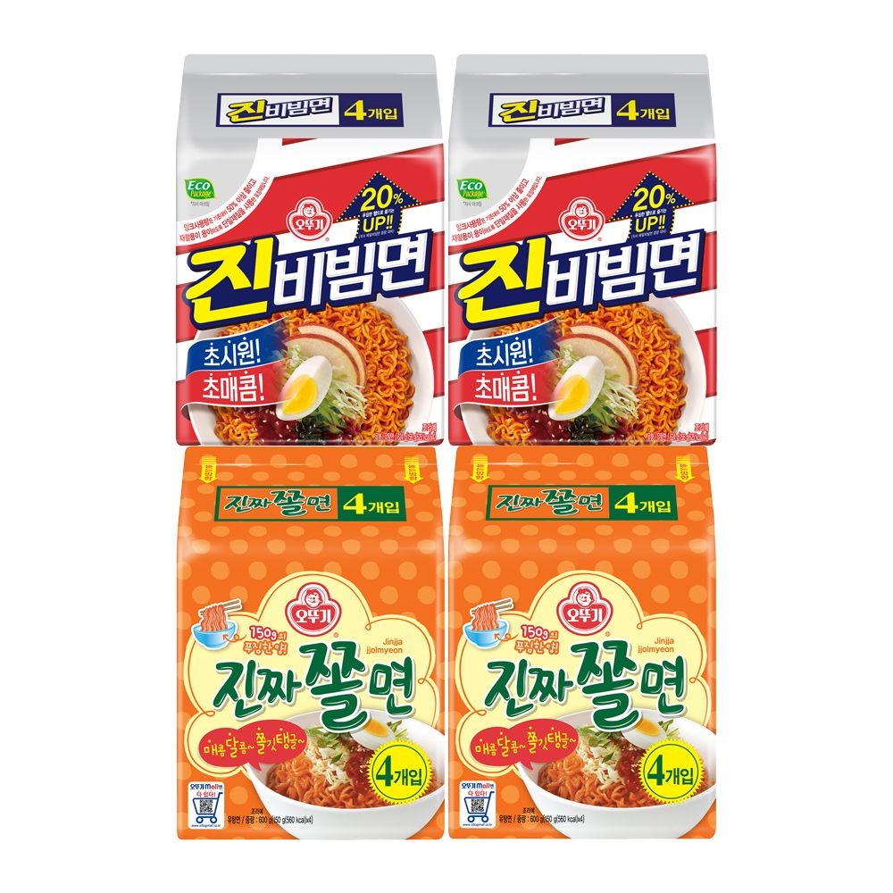 오뚜기 오뚜기 <b>진</b><b>비빔</b><b>면</b> 8개 + <b>진</b>쫄면