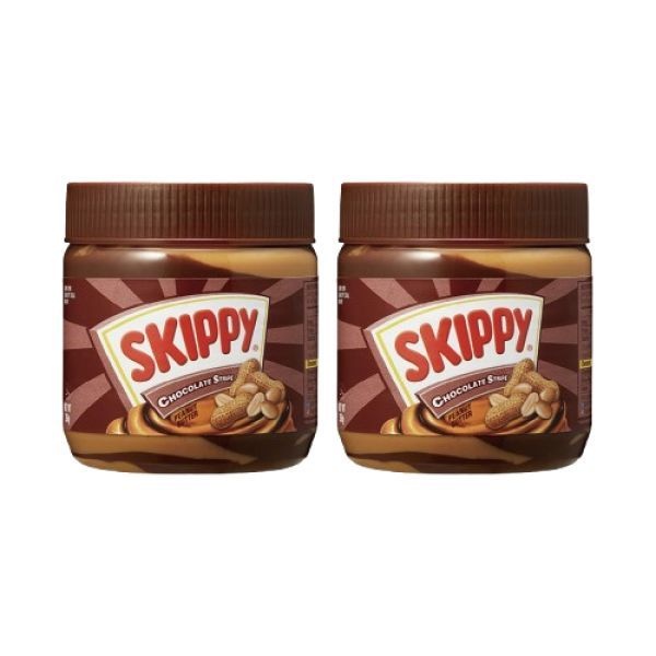 (정품) 스키피 초콜릿 스트라이프 피넛버터 350g, 2개