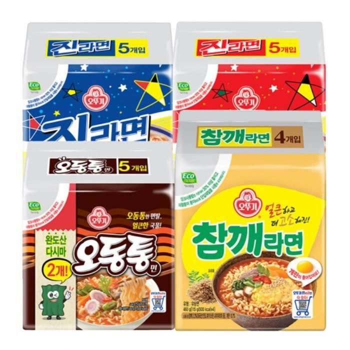 오뚜기 라면 19입 (진라면 순한맛5+매운맛5+오동통5+참깨4)