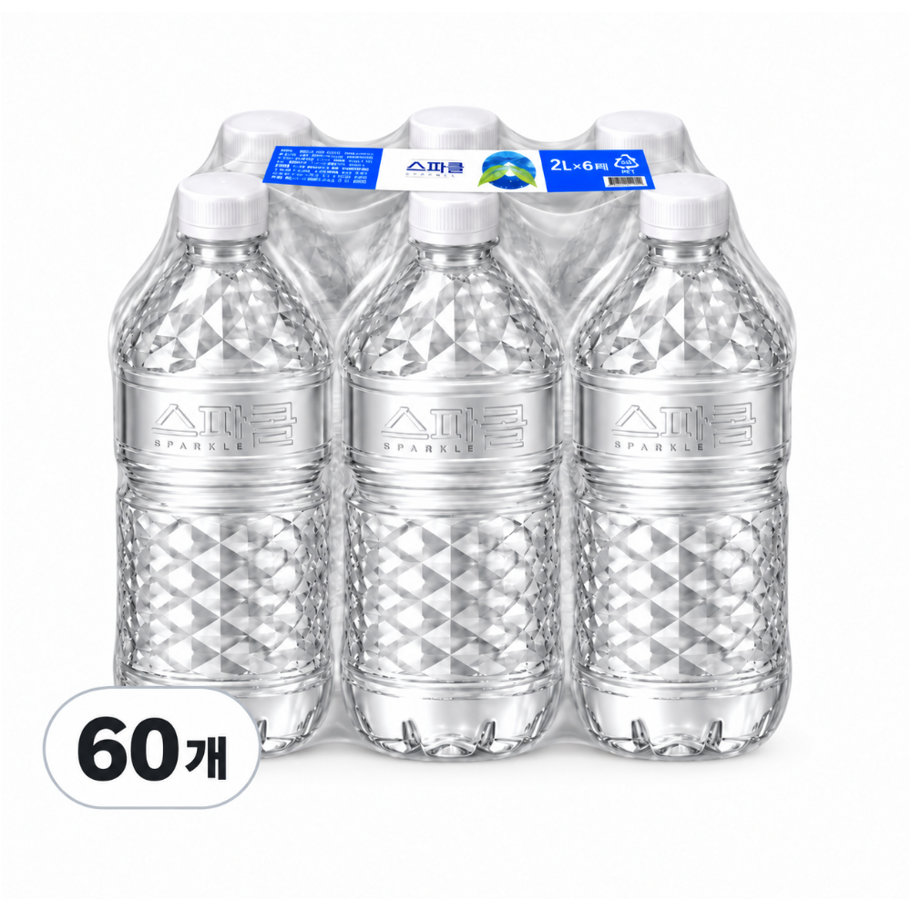 스파클 스파클 물 스파클  무라벨 깨끗한물 2L, 60개