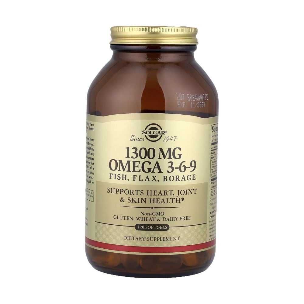 [해외] 솔가 오메가3 1300mg 3-6-9 피쉬,아마씨오일,보리지오일 복합체 120소프트젤