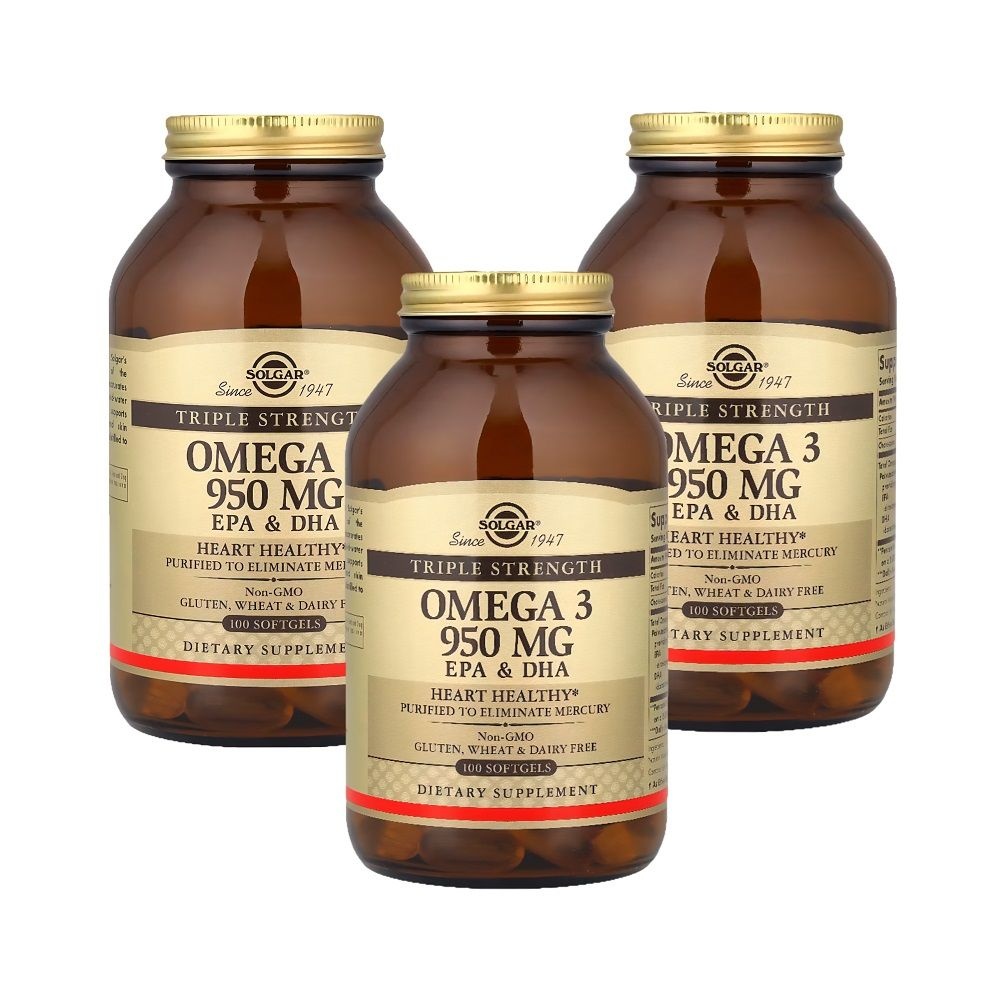 [해외] 솔가 오메가3 트리플 스트렝스 오메가-3 EPA & DHA 950mg 100소프트젤 X 3통