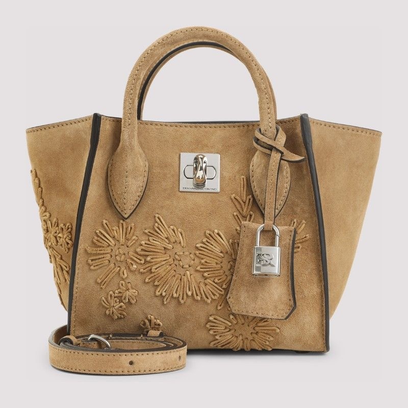 ERMANNO SCERVINO 에르마노 설비노 에르마노설비노 매기 가죽 입체 플라워 핸드백 D483S352RDIW 71044