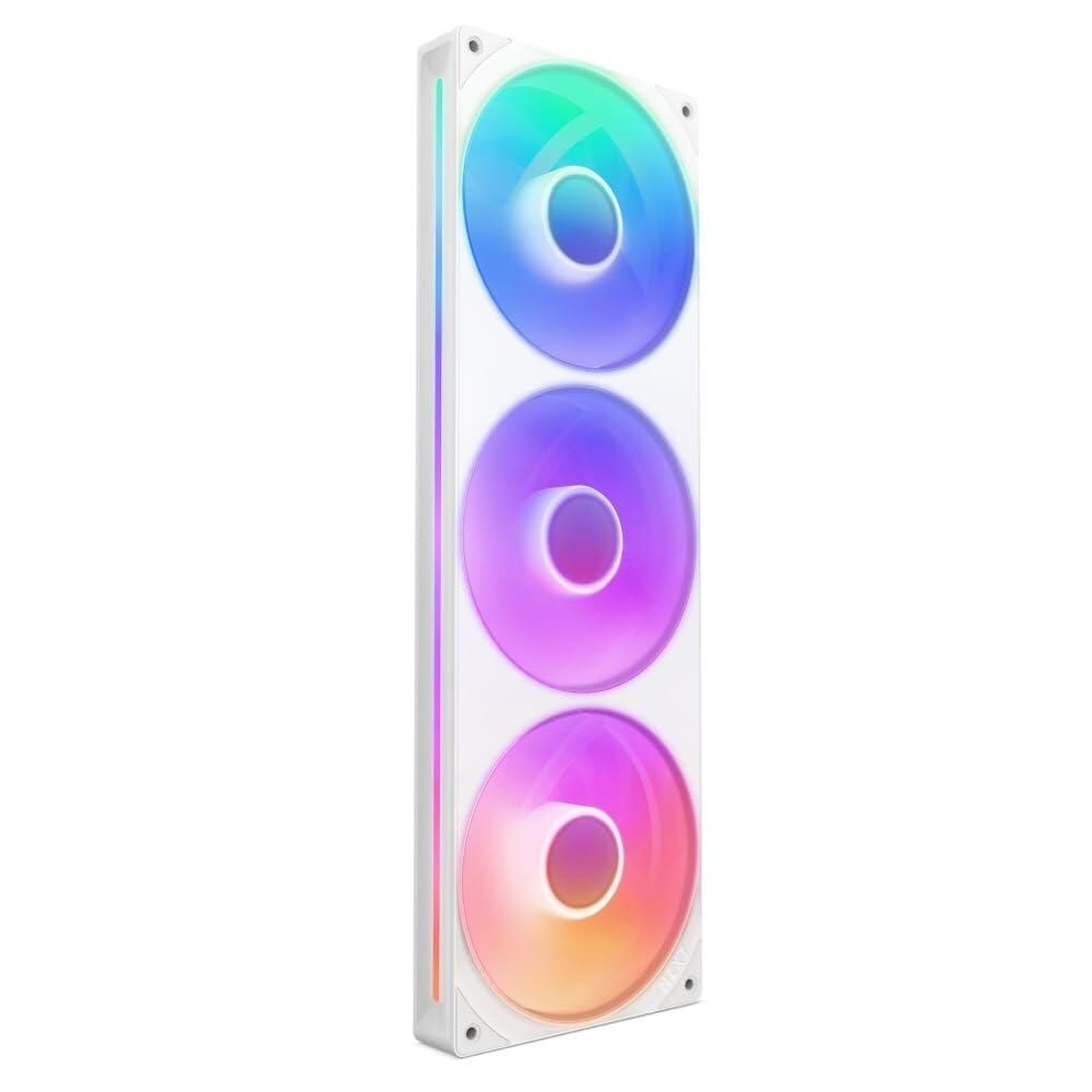 NZXT [해외] NZXT F360 RGB 코어 - 360mm 싱글 프레임 팬 유닛 120mm 3개 속도 및 조명 제어 높은 정압 공기 흐름 유체 다이내믹 베어링