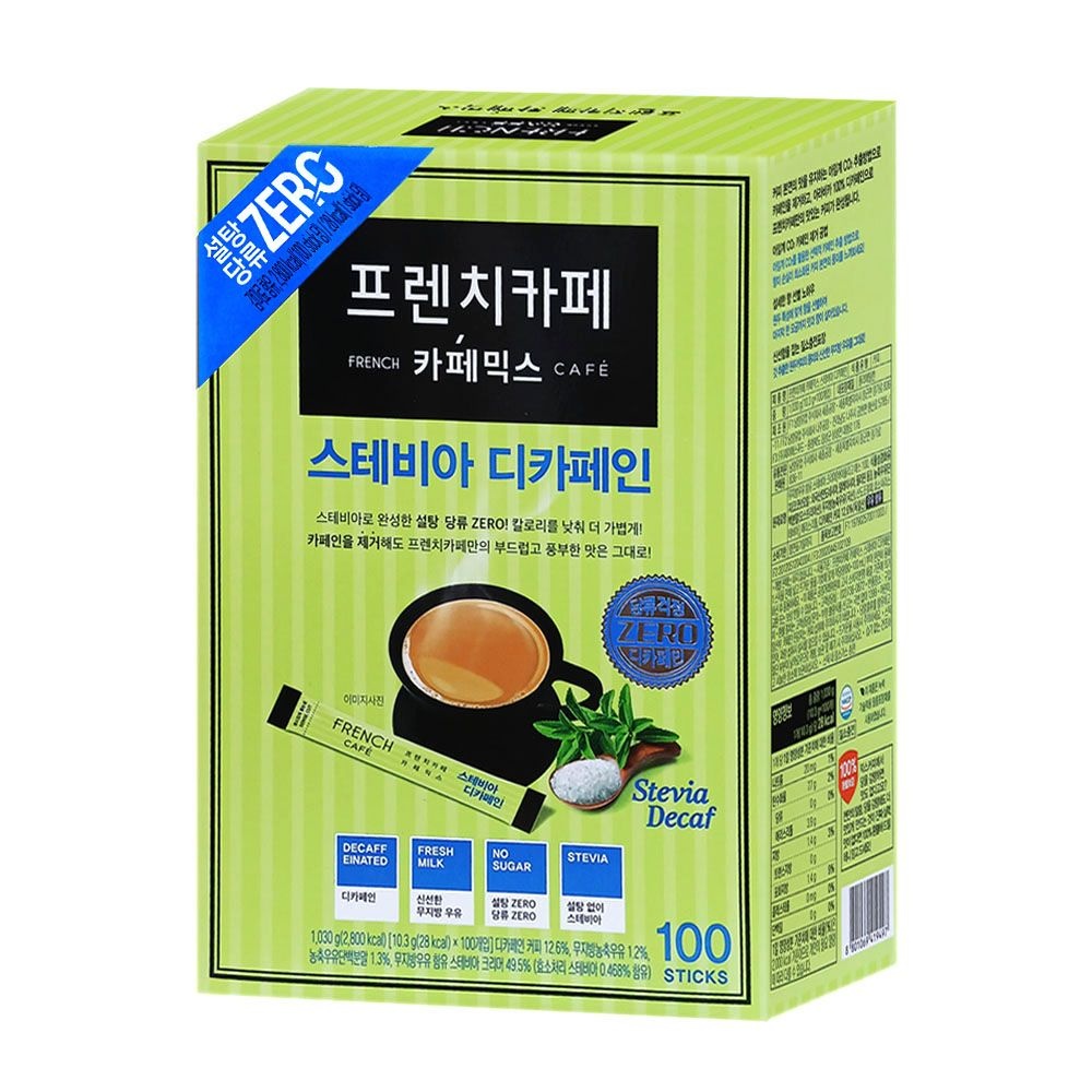 프렌치카페 남양 프렌치카페 카페믹스 디카페인 스테비아 100T x 1개 / 커피믹스