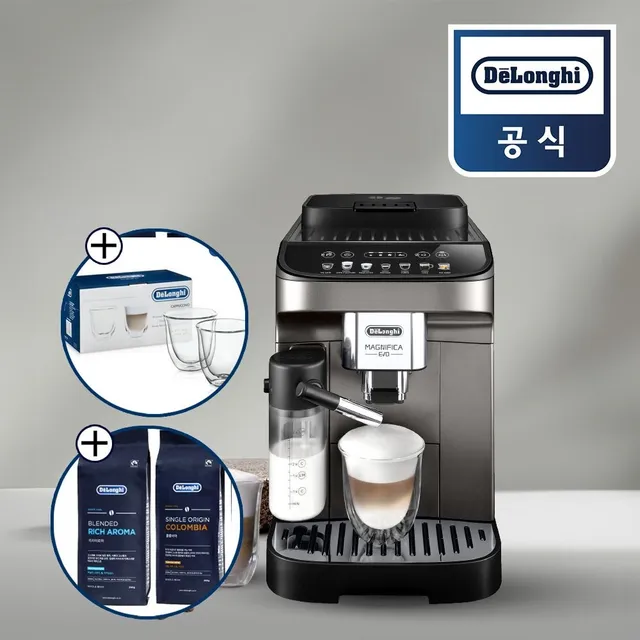 드롱기 [카푸치노잔+원두 증정]드롱기 전자동 커피머신 마그니피카 에보 에스프레소머신 KRECAM290.81.TB