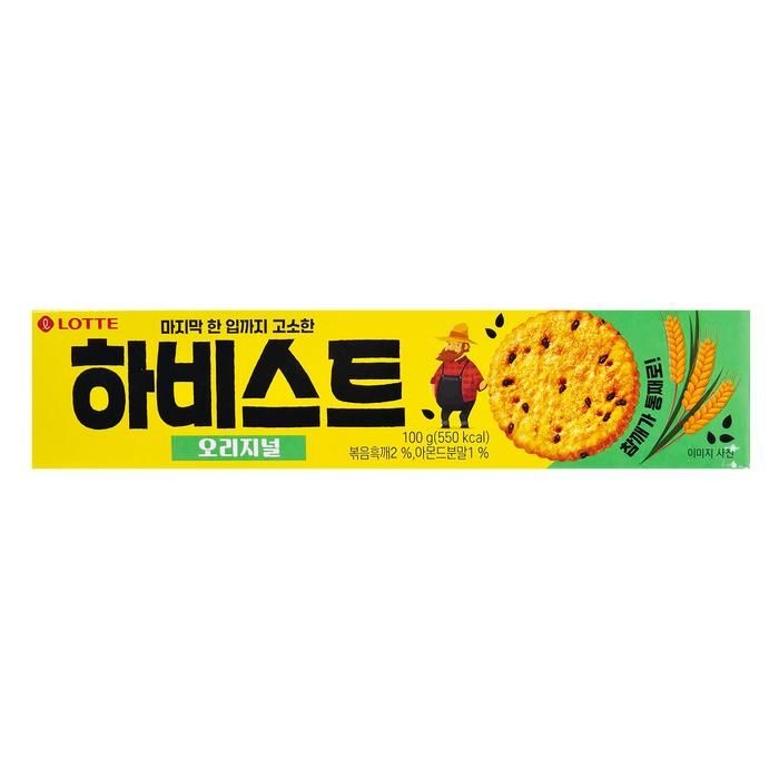 [롯데제과] 롯데웰푸드 하비스트 오리지날 100g   5개