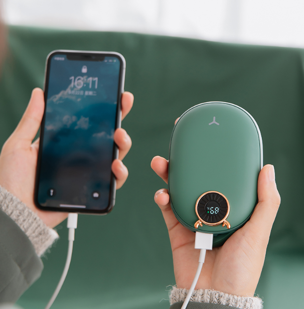 엘크 핸드워머 손난로 보조배터리 대용량 10000mA USB 충전식 멀티 핸드워머 KC인증 대량구매 핫팩