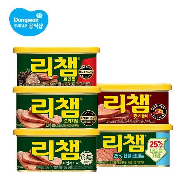 동원 동원 [하프클럽]동원 <b>리챔</b> <b>200g</b> 12캔 오리지널/핫치폴레/프로틴/더블라이트/트러플