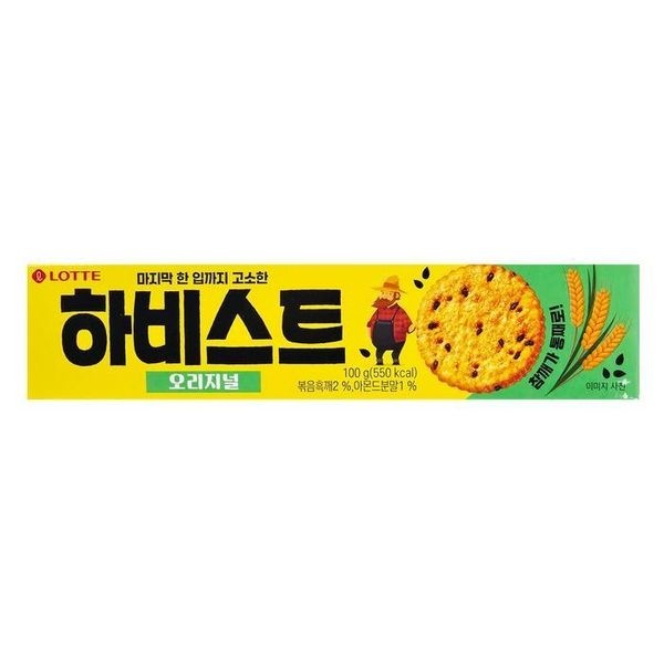 [롯데제과] 롯데웰푸드 하비스트 오리지날 100g   5개