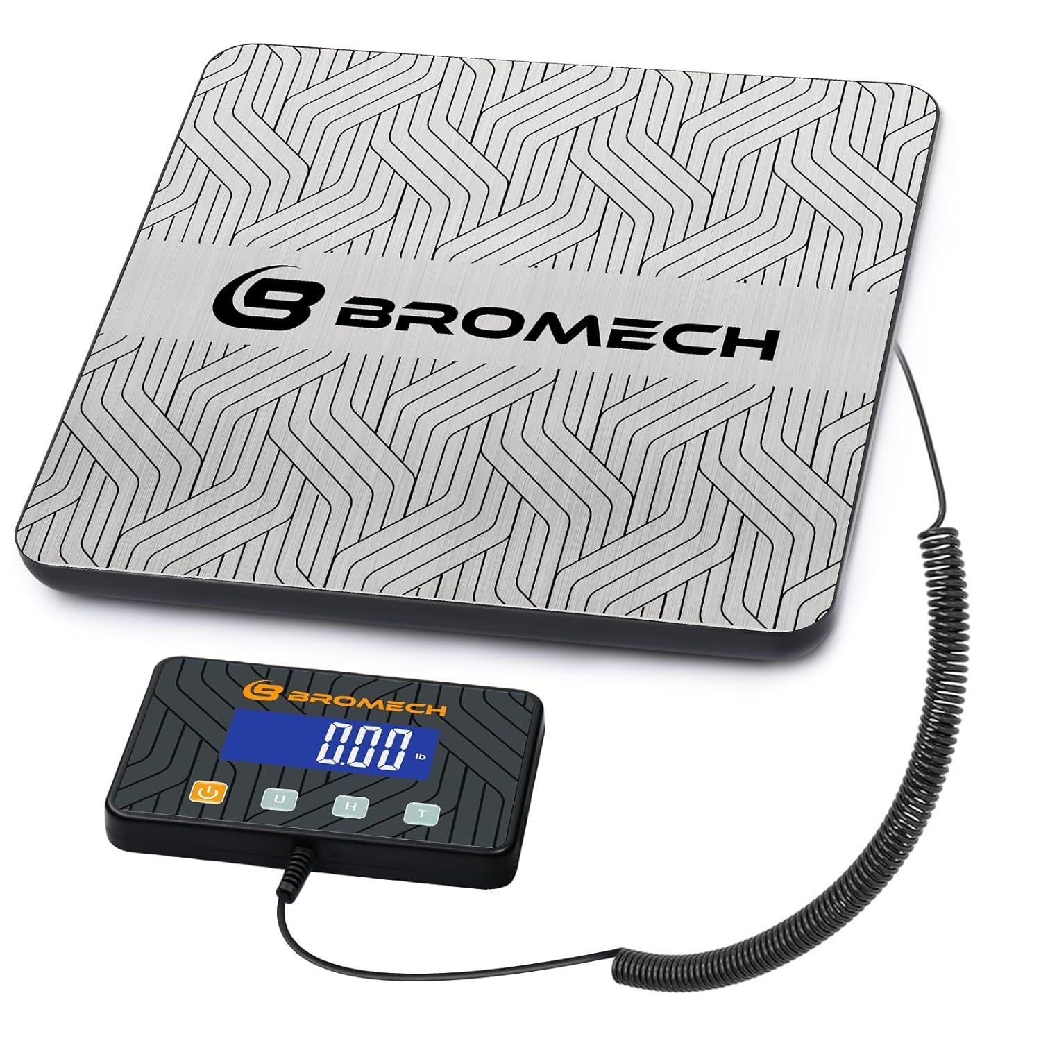 [해외] BROMECH 440파운드 배송 저울, 별도 디스플레이 포함 중량 우편 저울 | 타입-C 충전, 홀드 및 영점 조절 USPS, UPS, FedEx