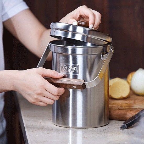 밧드야 음식물 쓰레기통 / 1.5-2L 올스텐 뚜껑 거치형 종량제 사용 가능