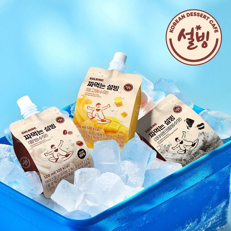 설빙 짜먹는 아이스크림 120ml 18개 골라담기(팥빙수맛/망고맛/쿠키앤크림맛)