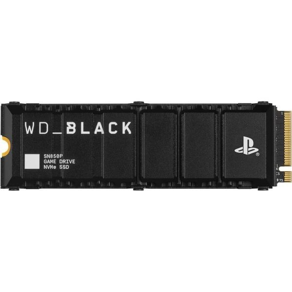 WD_BLACK 스토어 방문하기 [해외] WD_BLACK 1TB SN850P NVMe M.2 SSD PS5 콘솔용 공식 라이선스 스토리지 확장, 최대 7,300MB/s, 방열판 포함 - WDBBYV0010BNC-WRSN 434777