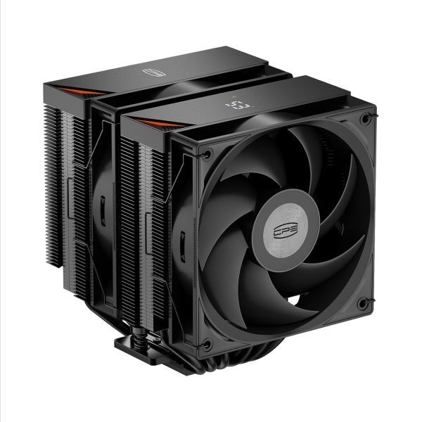 PCCOOLER [해외] PCCOOLER CPU 공랭 쿨러 스마트 온도 표시 6개 히트파이프 웨이브 플로우 핀스택 120mm PWM 팬 인텔 LGA 1700 1851 115X AMD AM5