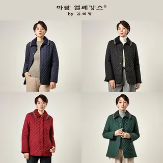 마담 엘레강스 [마담엘레강스] 아벨 니트카라 퀼팅 자켓[36233120]
