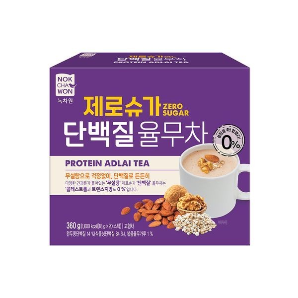 녹차원 [하프클럽]제로슈가 단백질 율무차 20T