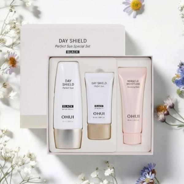 (현대Hmall) 오휘 데이 쉴드 퍼펙트 선 블랙 50ml+30ml(SPF50+) 기획세트