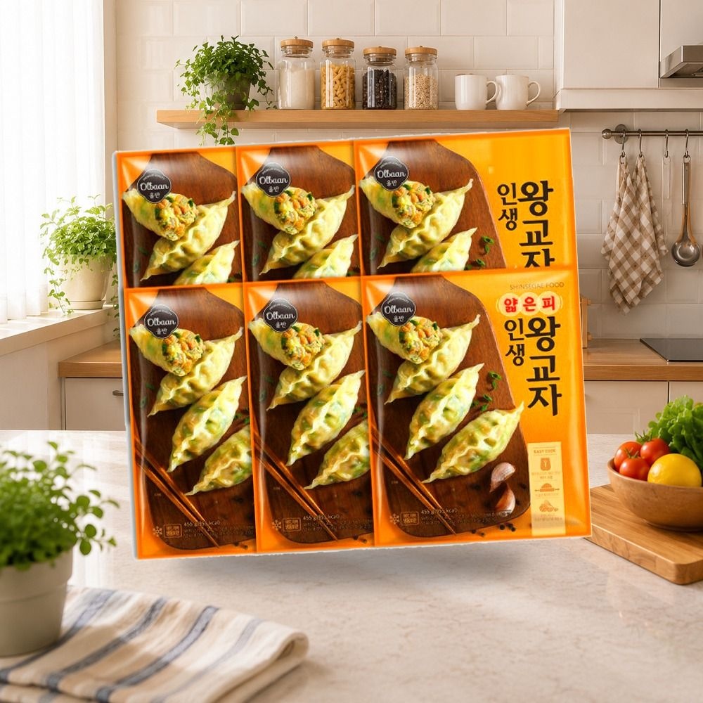 올반 얇은피인생왕교자 455gx6팩