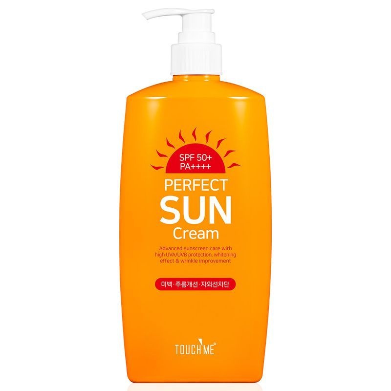 터치미 [터치미] 퍼펙트 자외선 차단  초대용량 선크림 500ml  SPF50+PA++++/ 3중 기능성 골프장